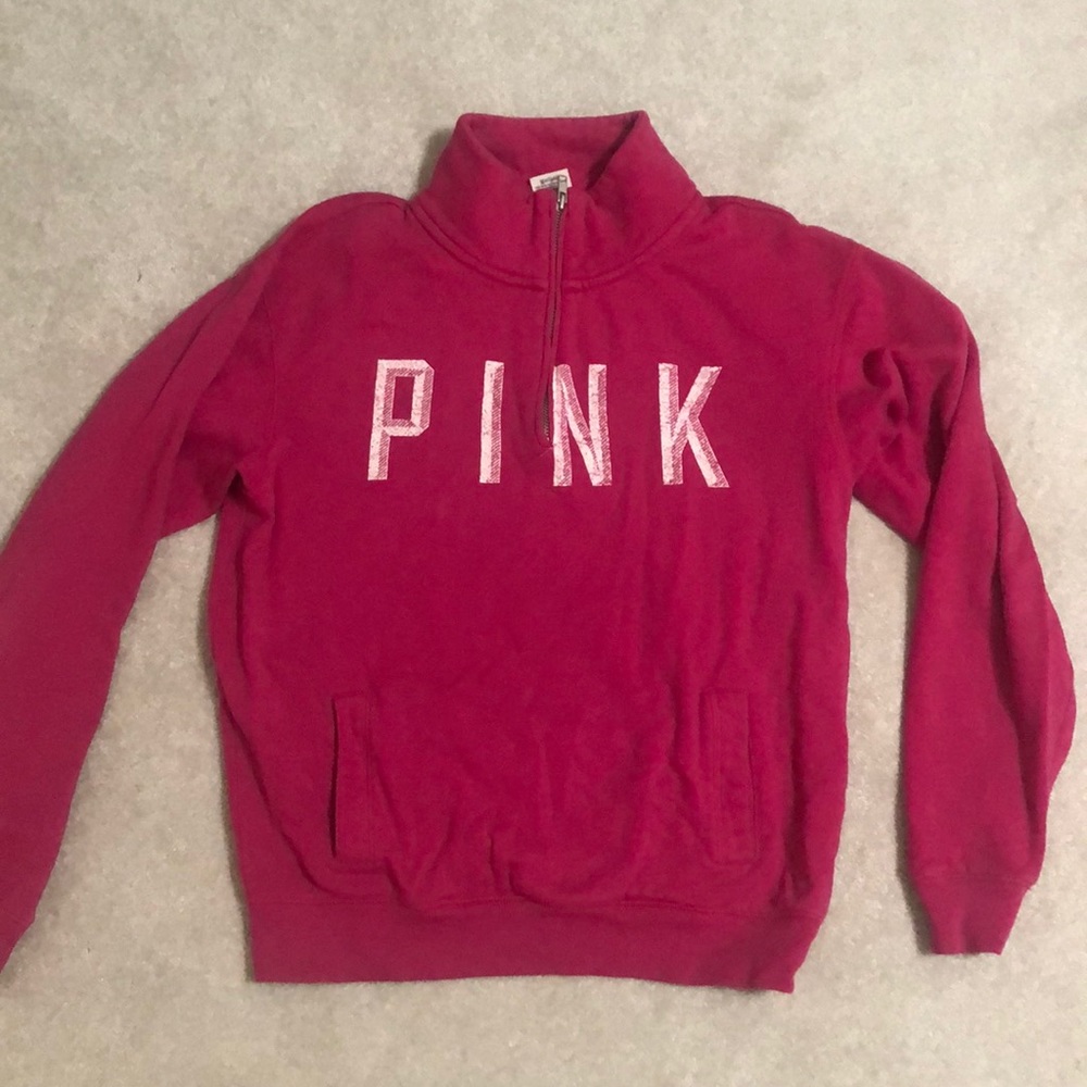 XS Pink/Victoria’s Secret Quarter Zip Sweatshirt